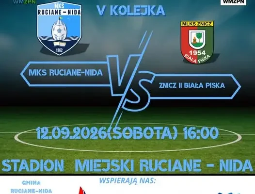 MKS Ruciane-Nida zagra w derbach powiatu piskiego z rezerwami Znicza Biała Piska